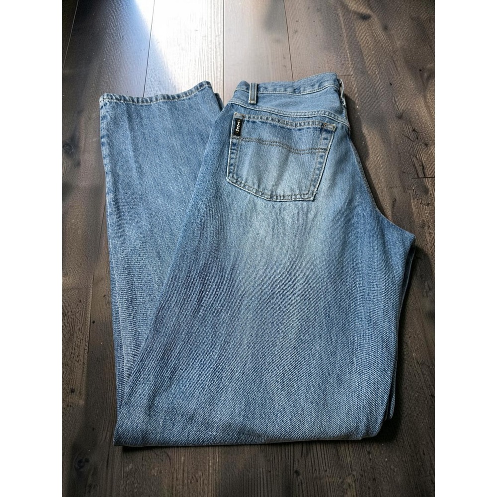 Cinch Black Label Mens Loose Fit Original Rise Tapered Leg Jeans Blue 30x36 - Picture 3 of 9